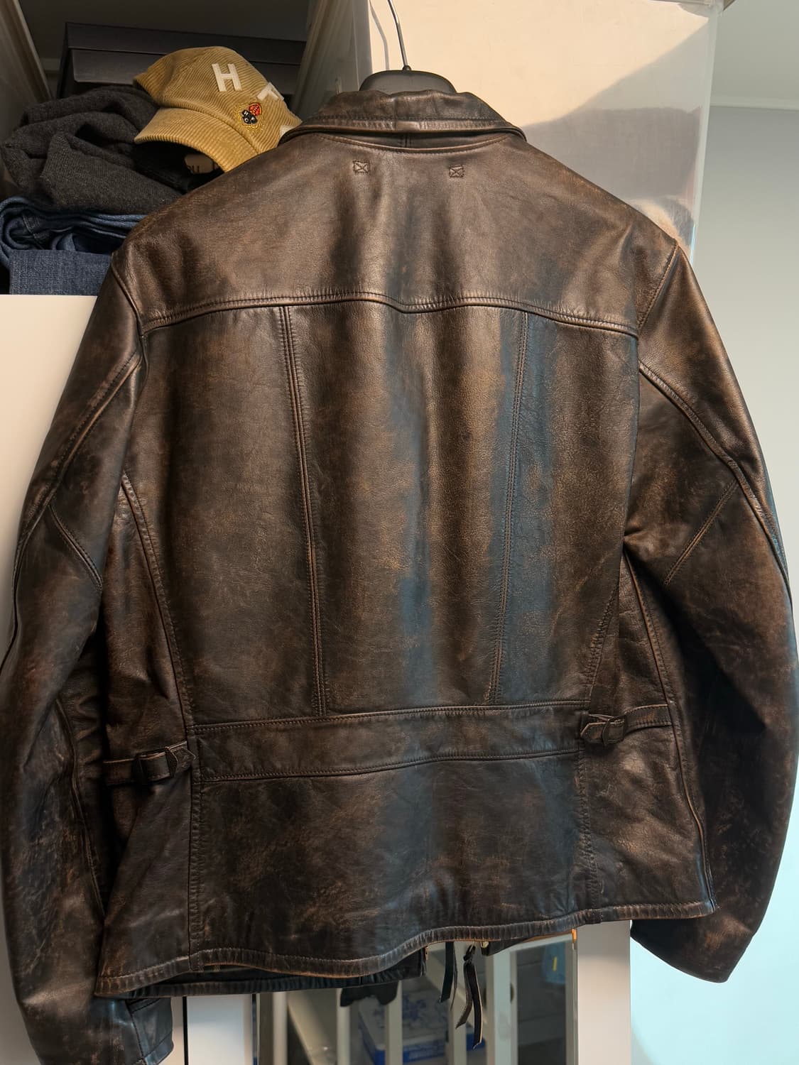 rrl 뉴스보이M 뉴스보이레더 rrl레더자켓 뉴스보이자켓 상품이미지4