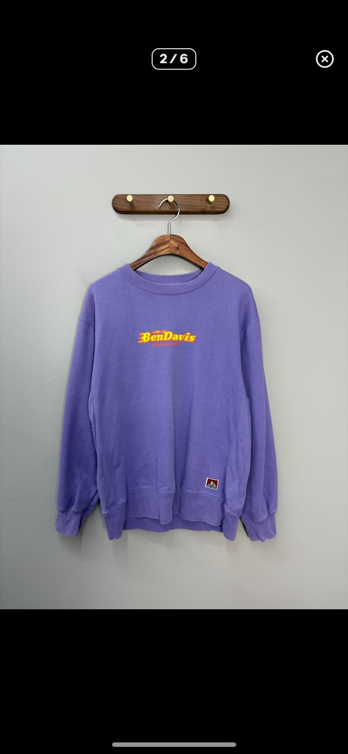 벤데이비스 로고 퍼플 맨투맨 H1154 상품이미지2