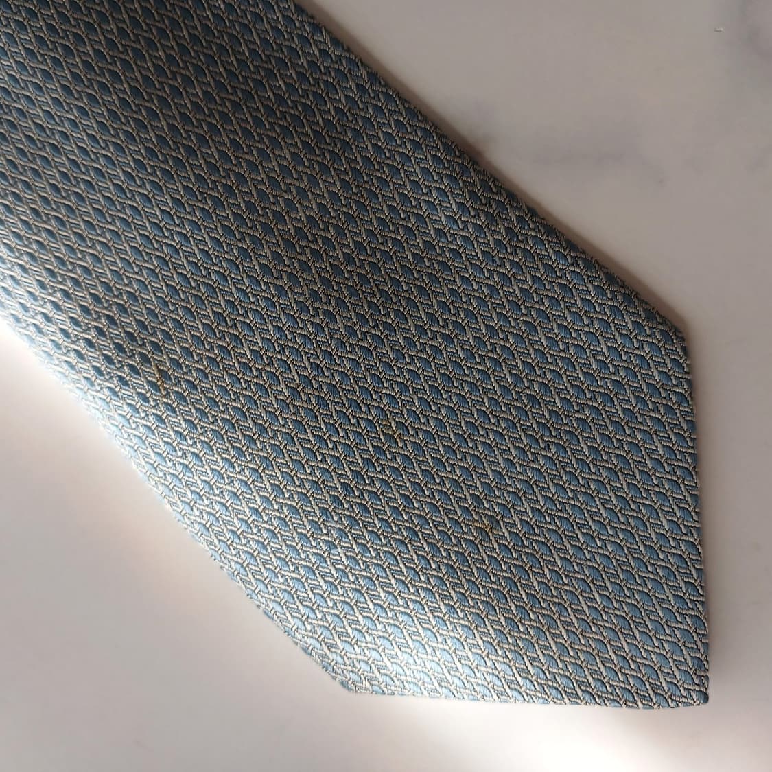 GUCCI 구찌 실크 하늘색 패턴 넥타이 8.5cm B등급 E714 상품이미지6