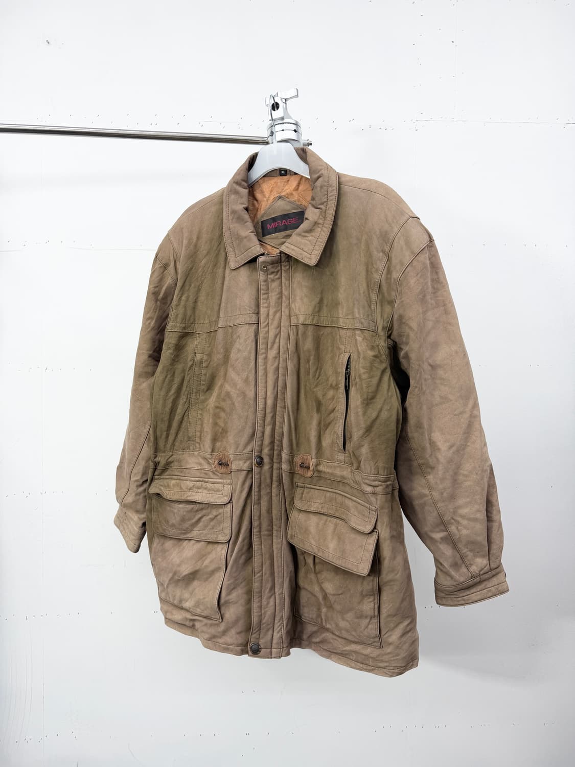 90s Mirage hard-faded leather car coat 상품이미지1