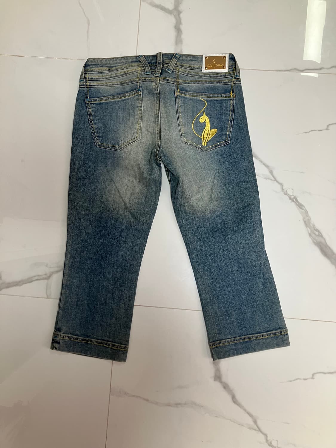 baby phat 2000s Y2K 카프리 데님 팬츠 크롭 청바지 연청 상품이미지1