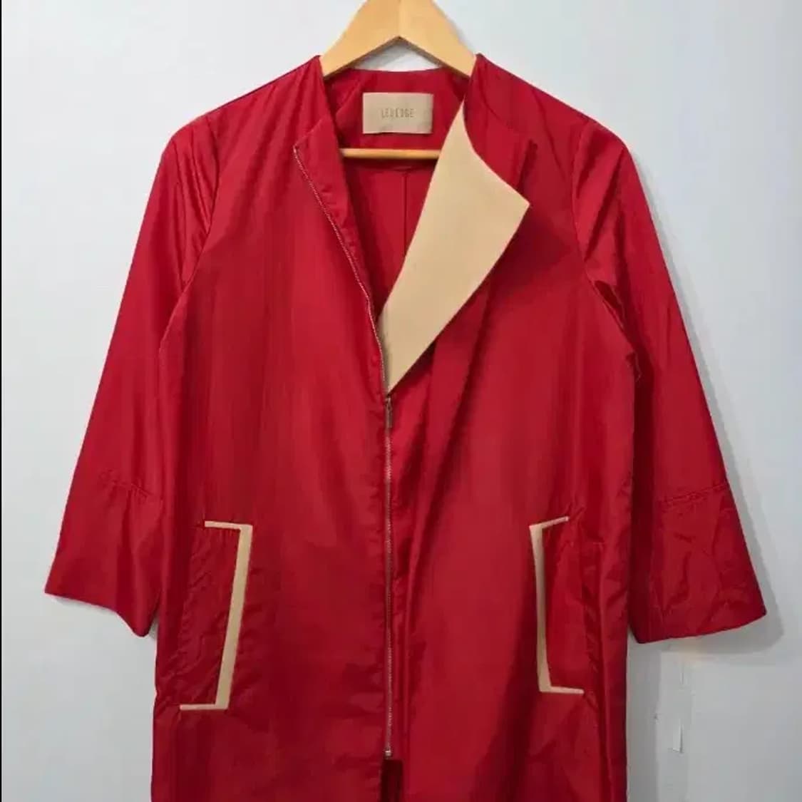 르베이지 폴리에스터 레드 코트~66 상품이미지1