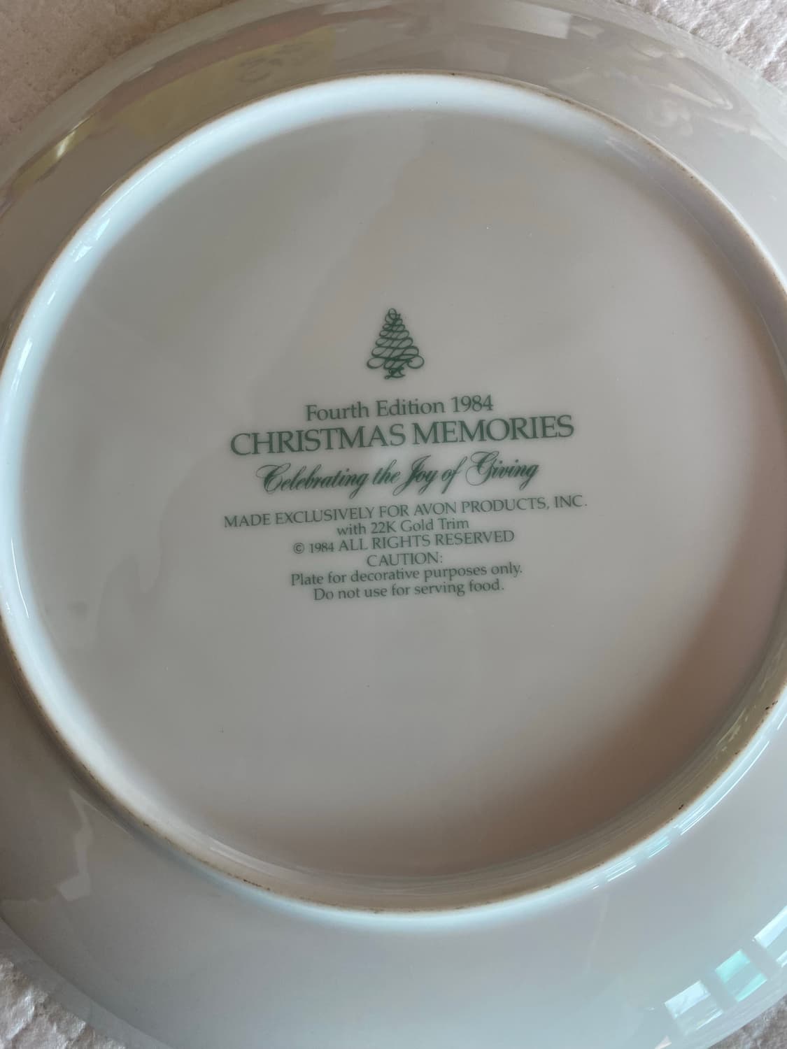 미국 avon 크리스마스 한정판 장식접시 소품 상품이미지3