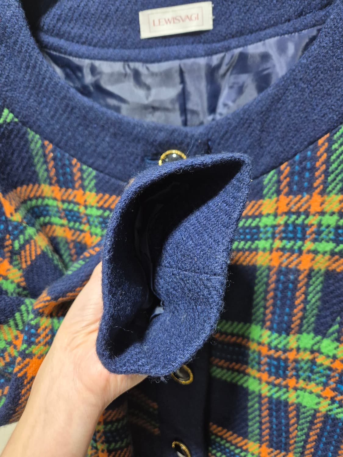 LEWISVAGLI 체크 패턴 빈티지자켓 상품이미지5