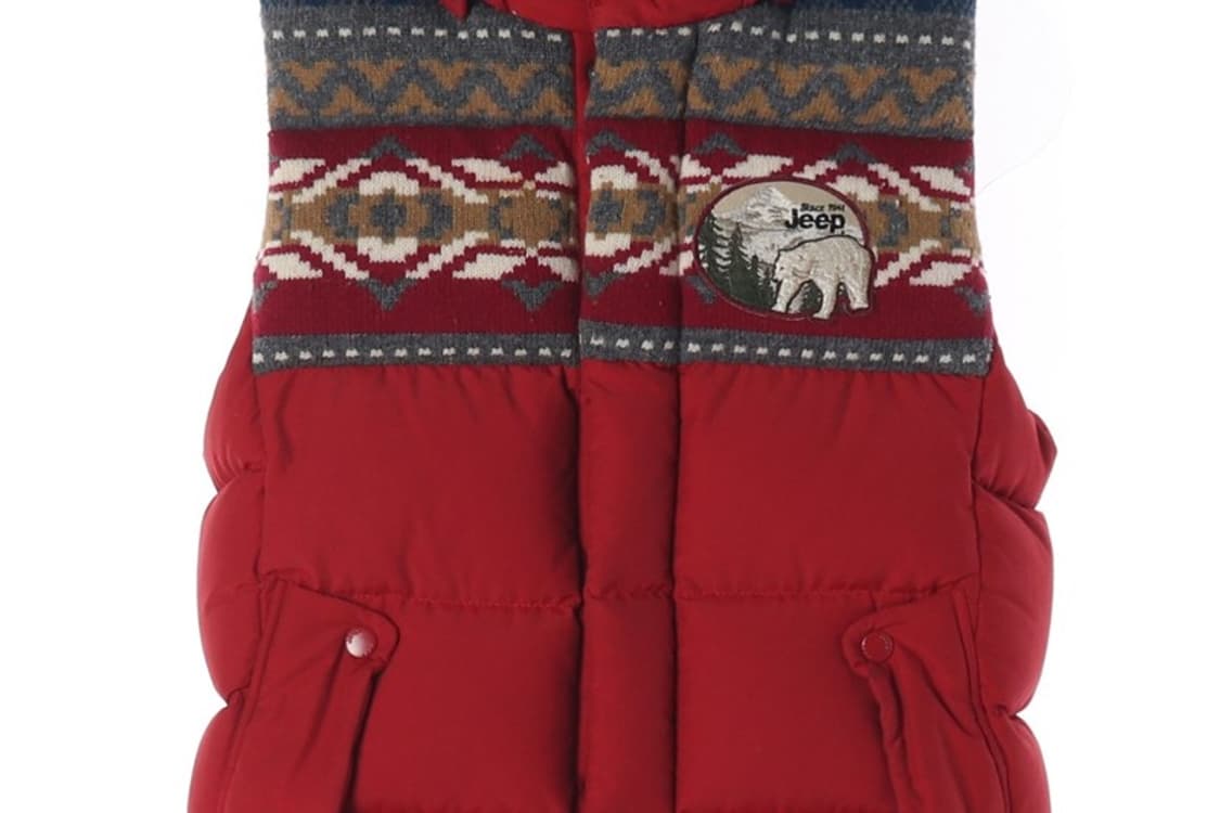 Jeep 노르딕 패턴 베어 패치 덕다운 베스트 S 상품이미지5