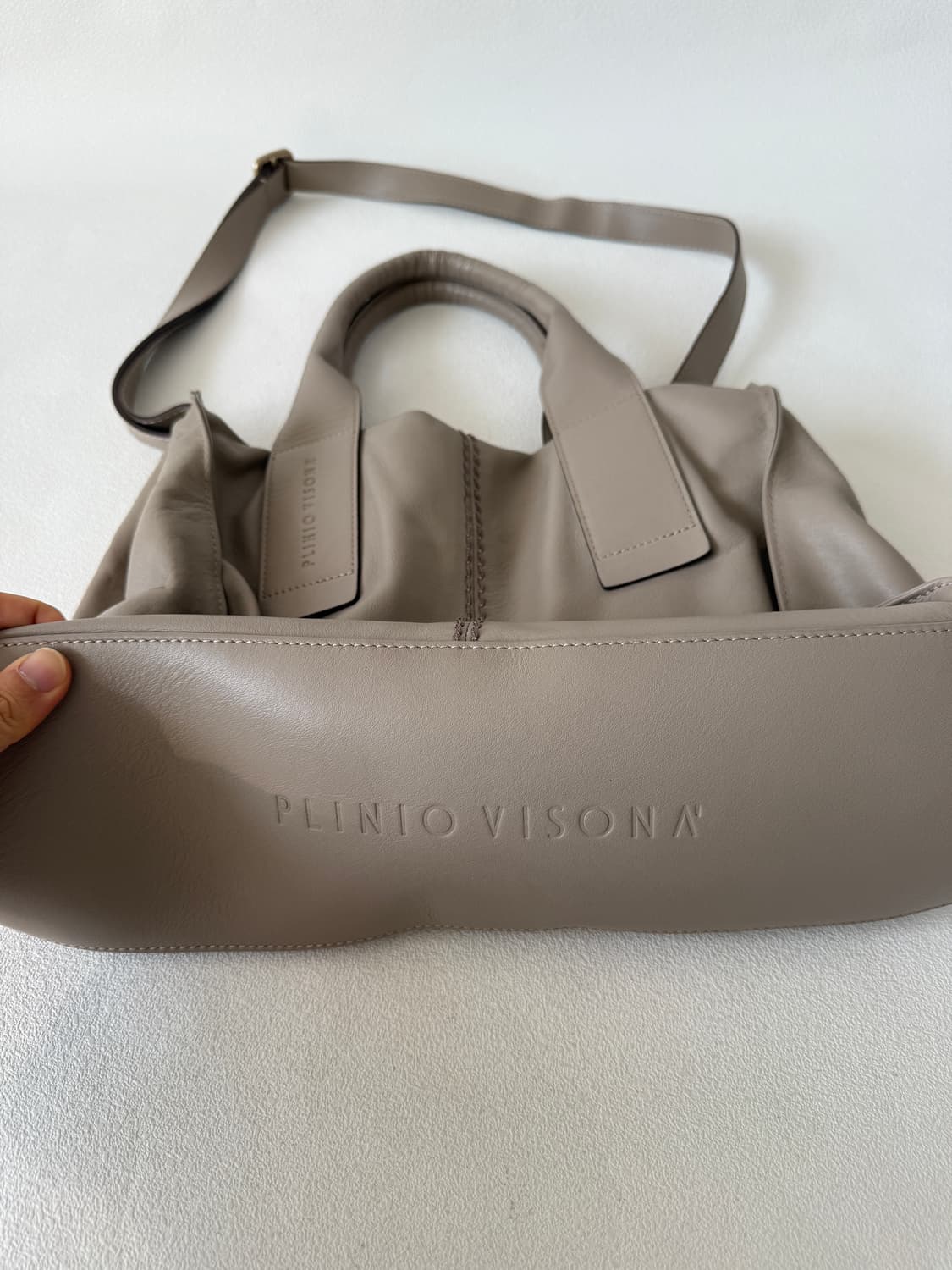 PLINIO VISONA 레더 크로스 토트백(ITALY) 상품이미지5