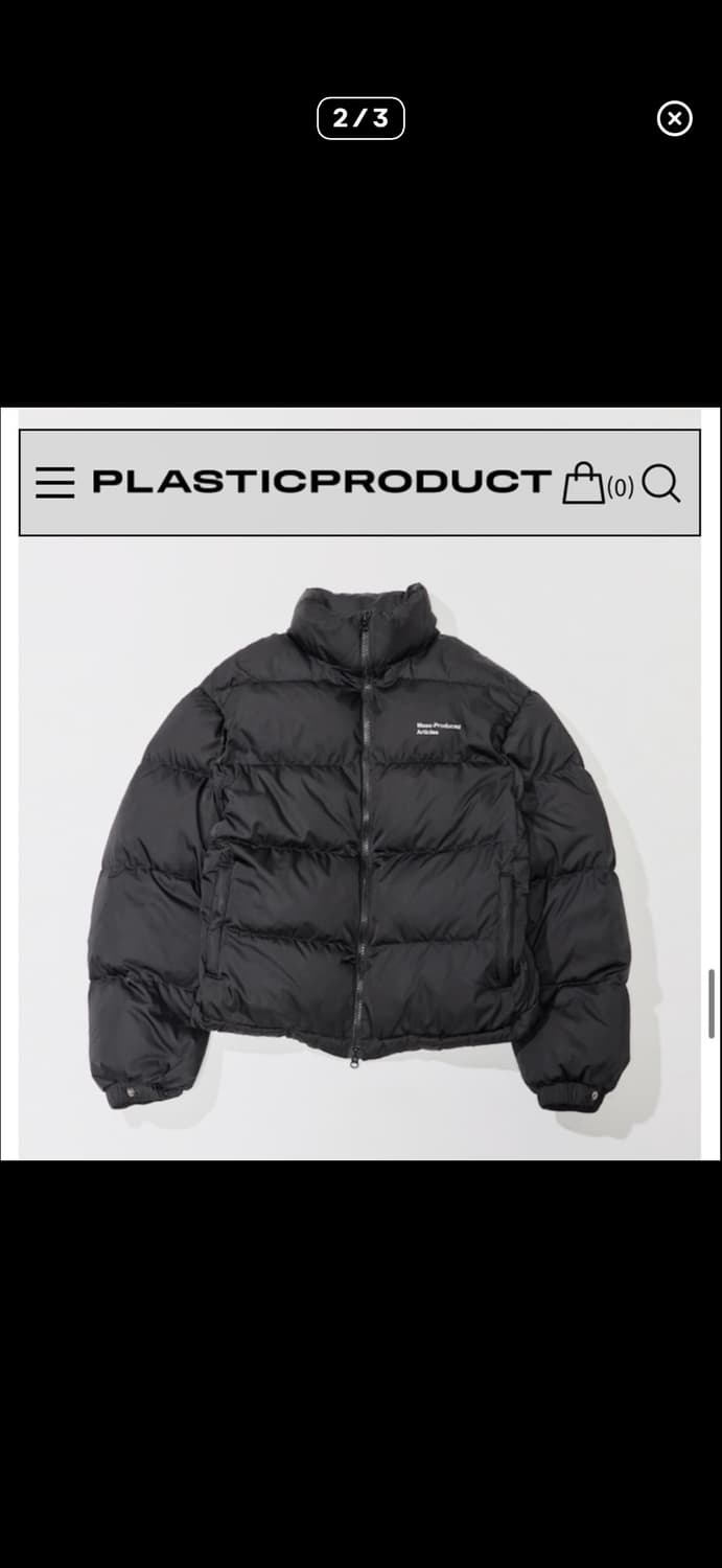 M) 플라스틱 프로덕트 mPa PUFFER (Black) 패딩 자켓  상품이미지2