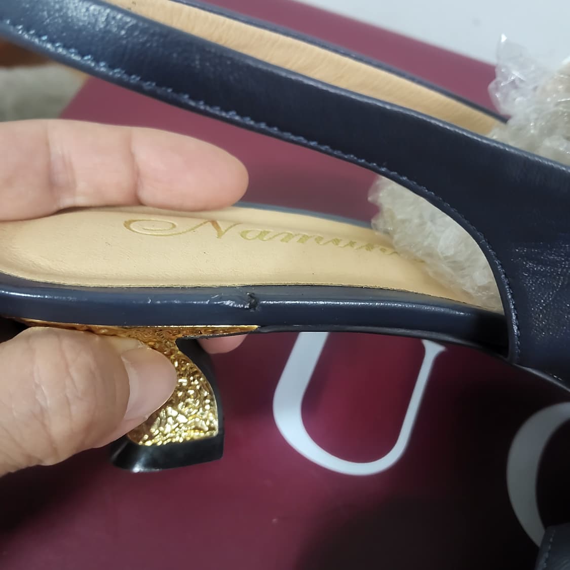 새상품 나무하나 슬링백 가죽 샌들 뮬 여자 250 상품이미지5