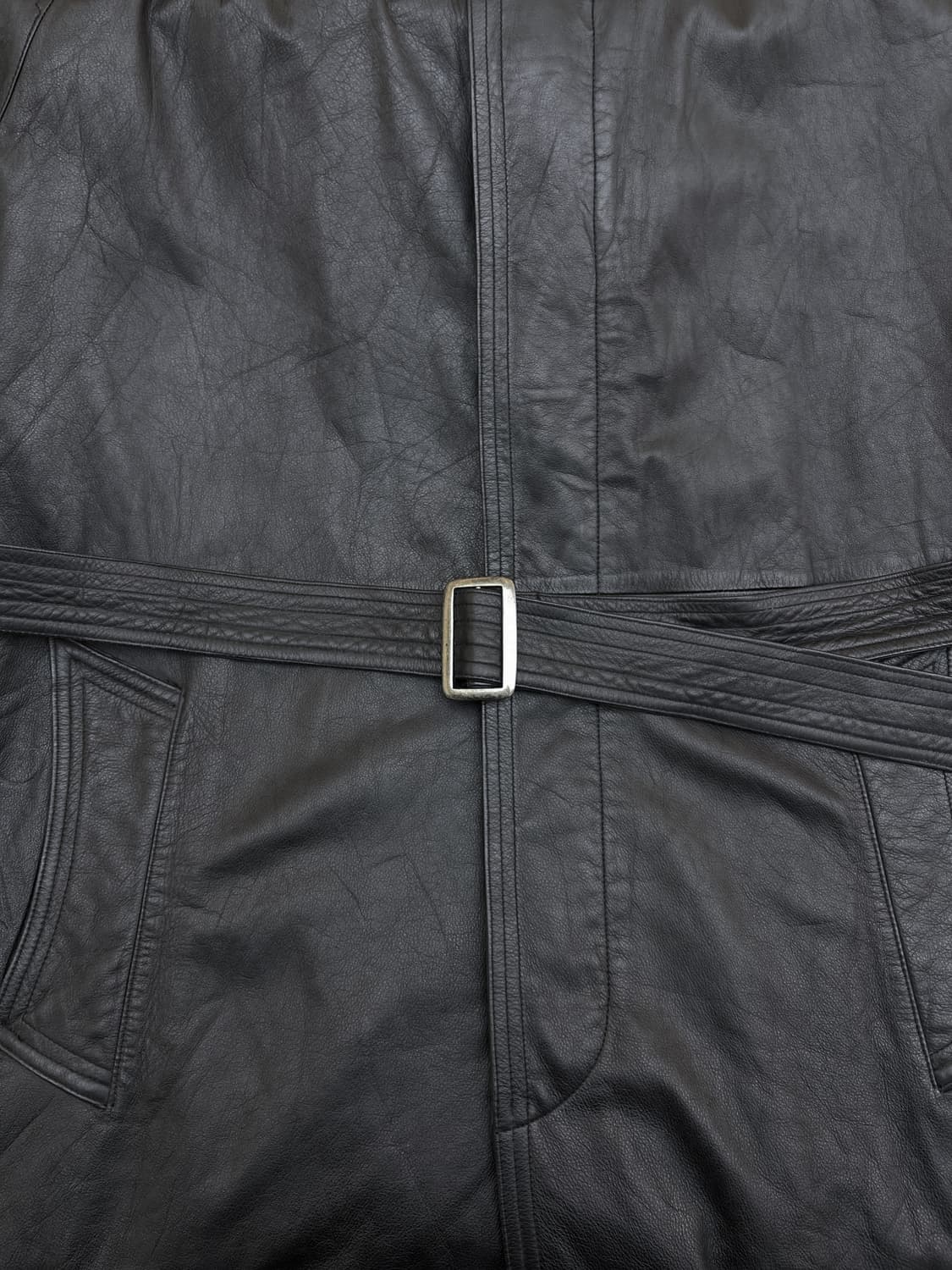 Monique 90s 카우 레더 트렌치 코트 상품이미지7