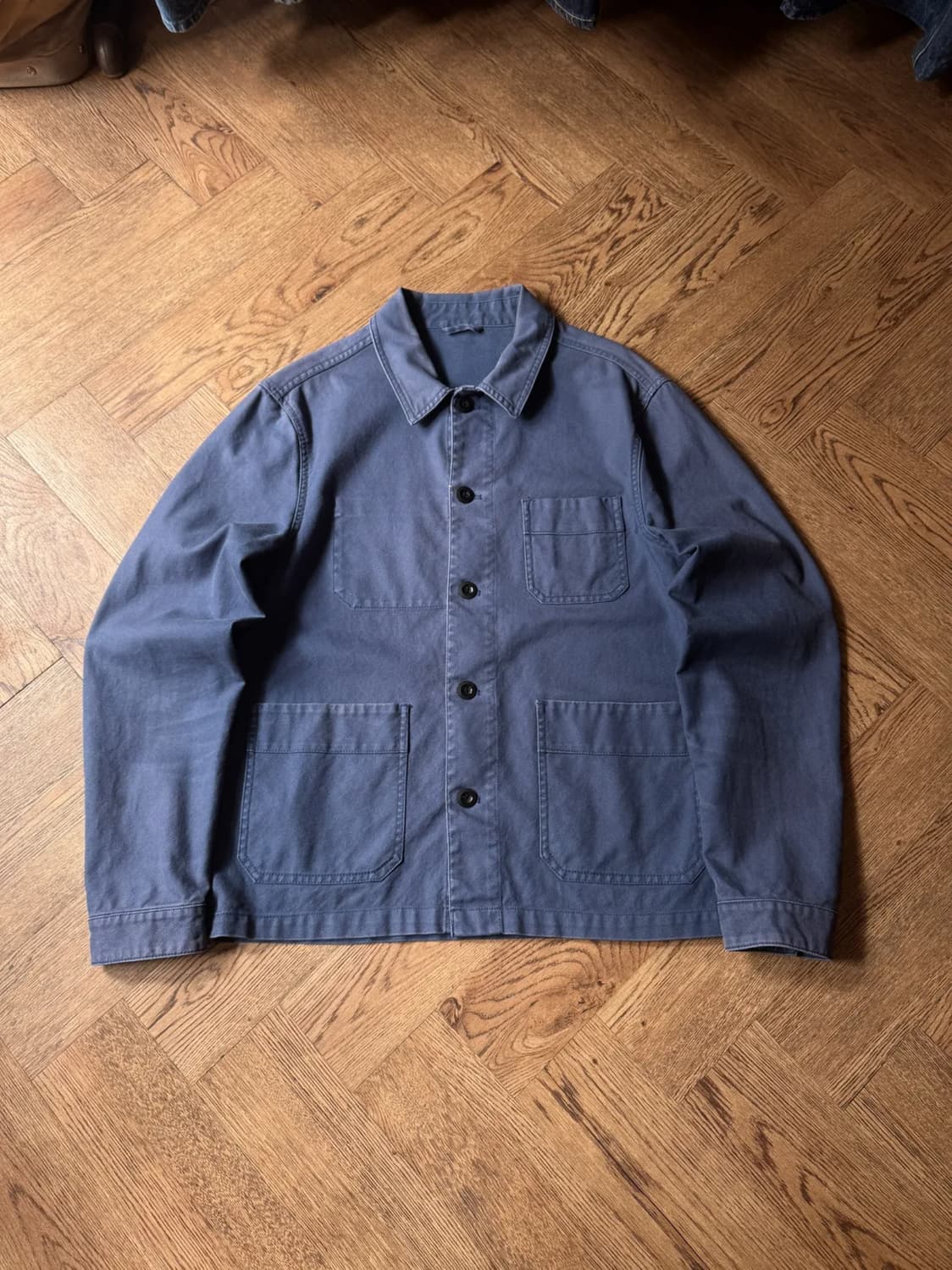 [M]빈티지 페이딩 3포켓 프렌치 워크 자켓 상품이미지1