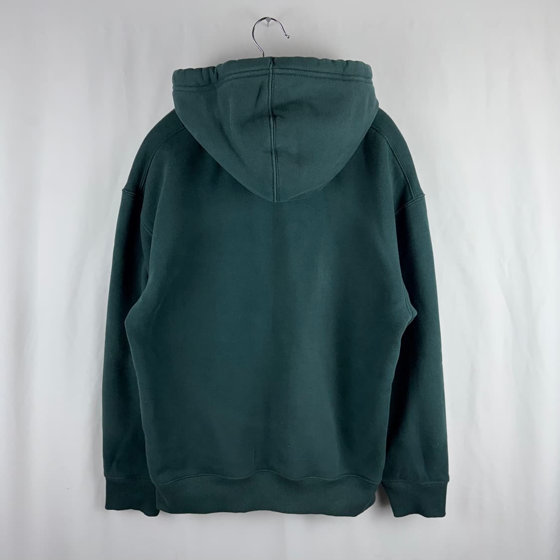 (M) 후아유 스몰로고 양털 기모 후드 티 딥그린 상품이미지7