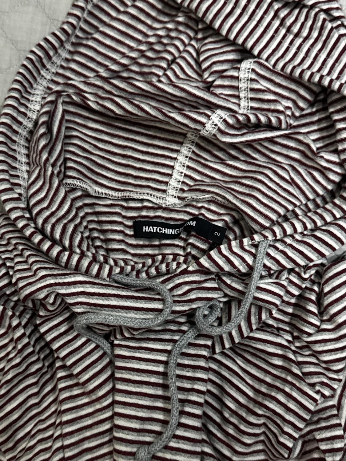 해칭룸 스트라이프 후드티 상품이미지2