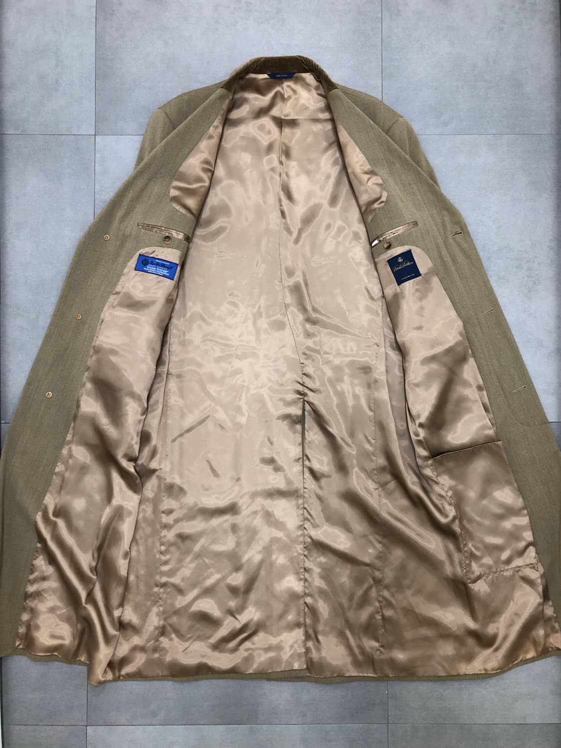 브룩스브라더스 로로피아나 벨벳카라 탑코트 이태리 체스터필드 44L 상품이미지5