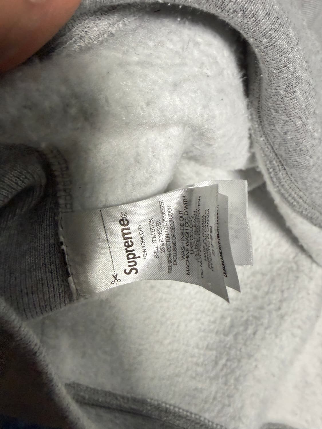 슈프림 아치 로고 후드티 헤더 그레이 상품이미지3