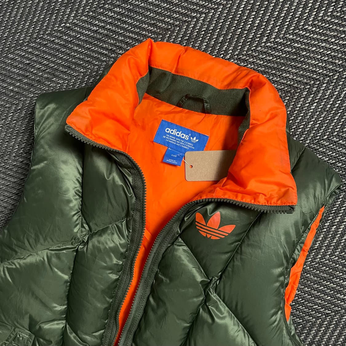 아디다스 립스탑 덕다운 패딩 베스트 카키o 4933 상품이미지4