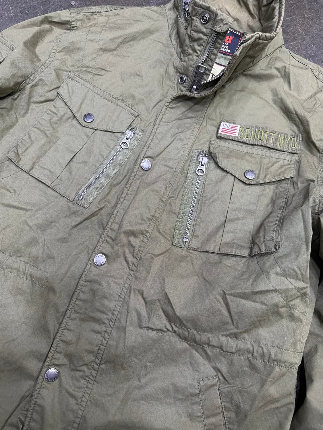 쇼트 밀리터리 패치 M65 필드자켓 올리브 M 상품이미지4