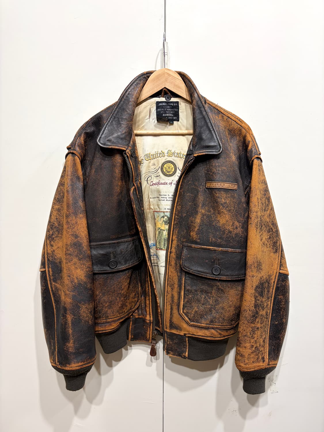 아비렉스 G-1 레더 자켓 상품이미지2