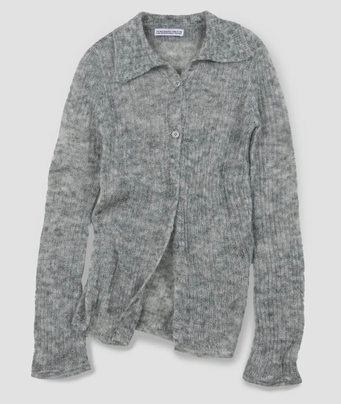 썸플레이스 시스루 슬림핏 니트 슬리브 자켓 상품이미지2