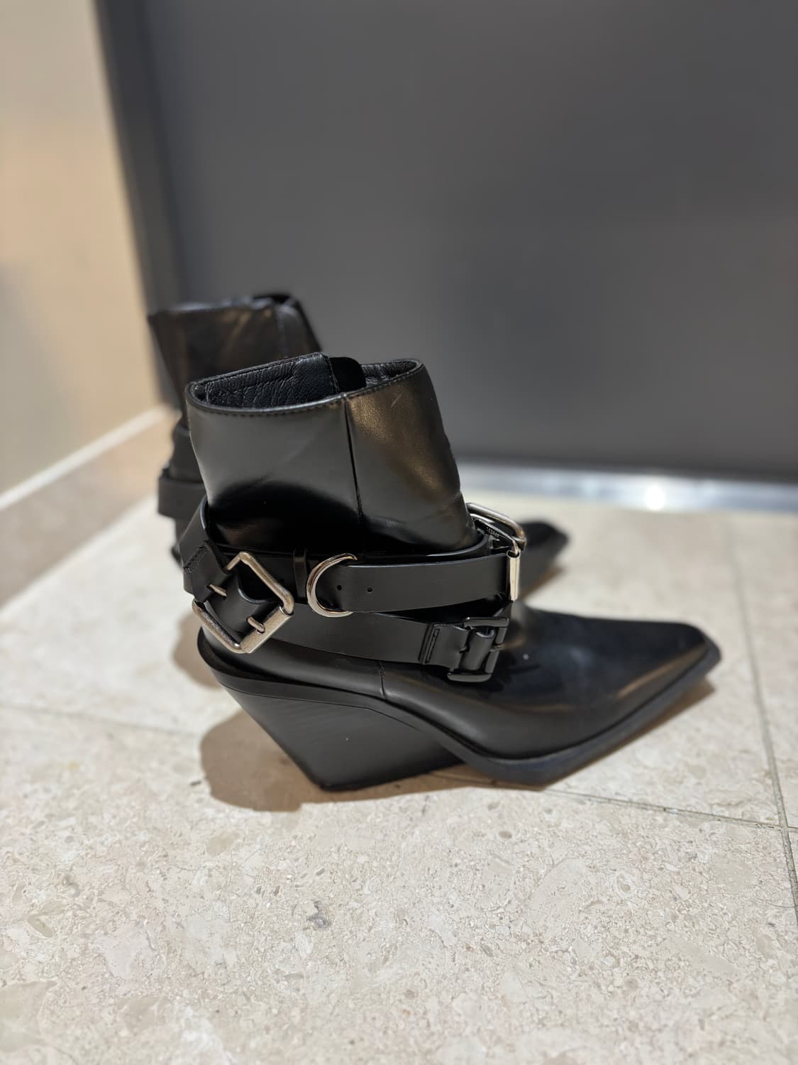 블랙 버클 앵클 부츠 39사이즈 상품이미지4