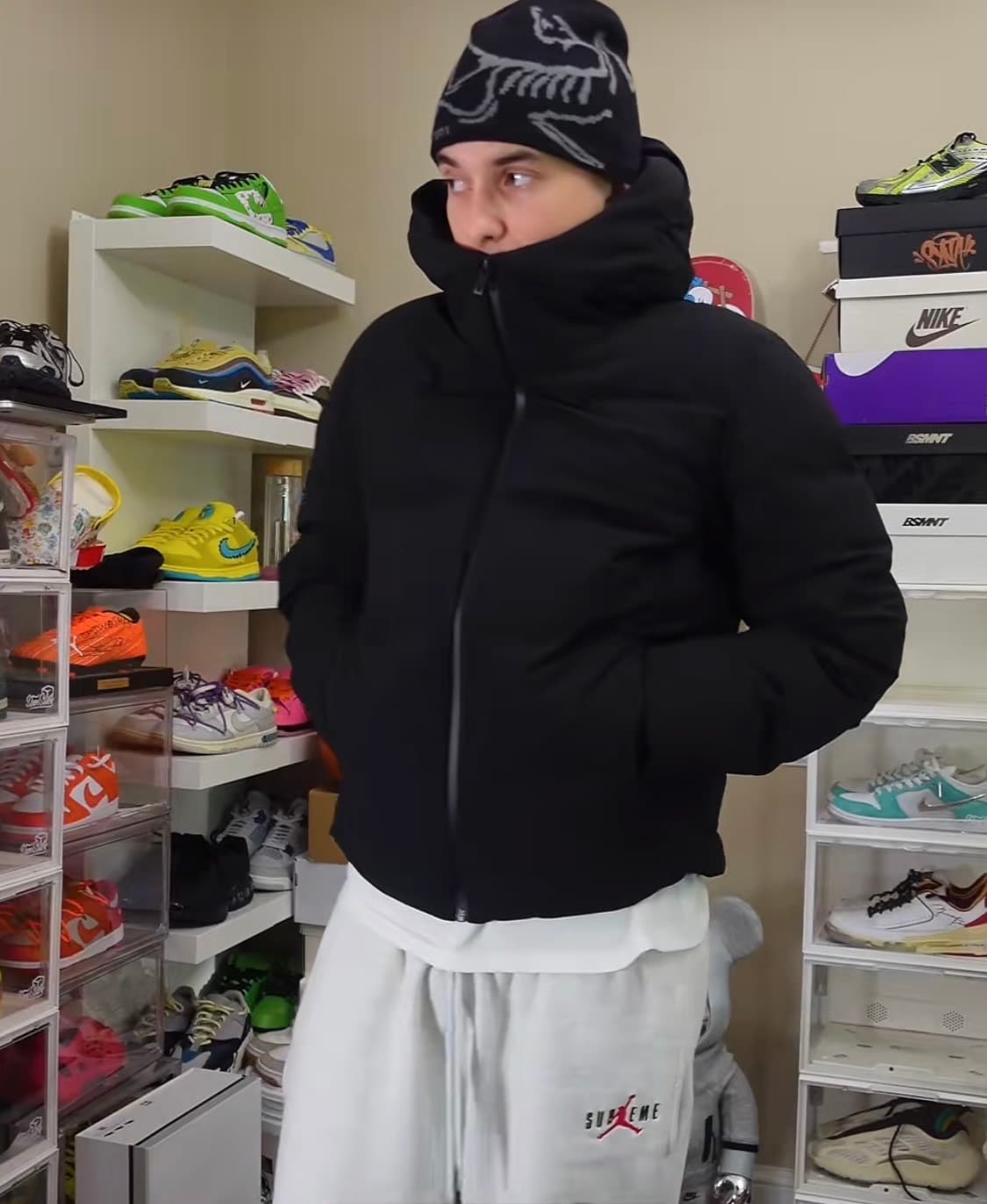 [L]유니클로 심리스 다운 자켓 패딩 블랙 상품이미지1