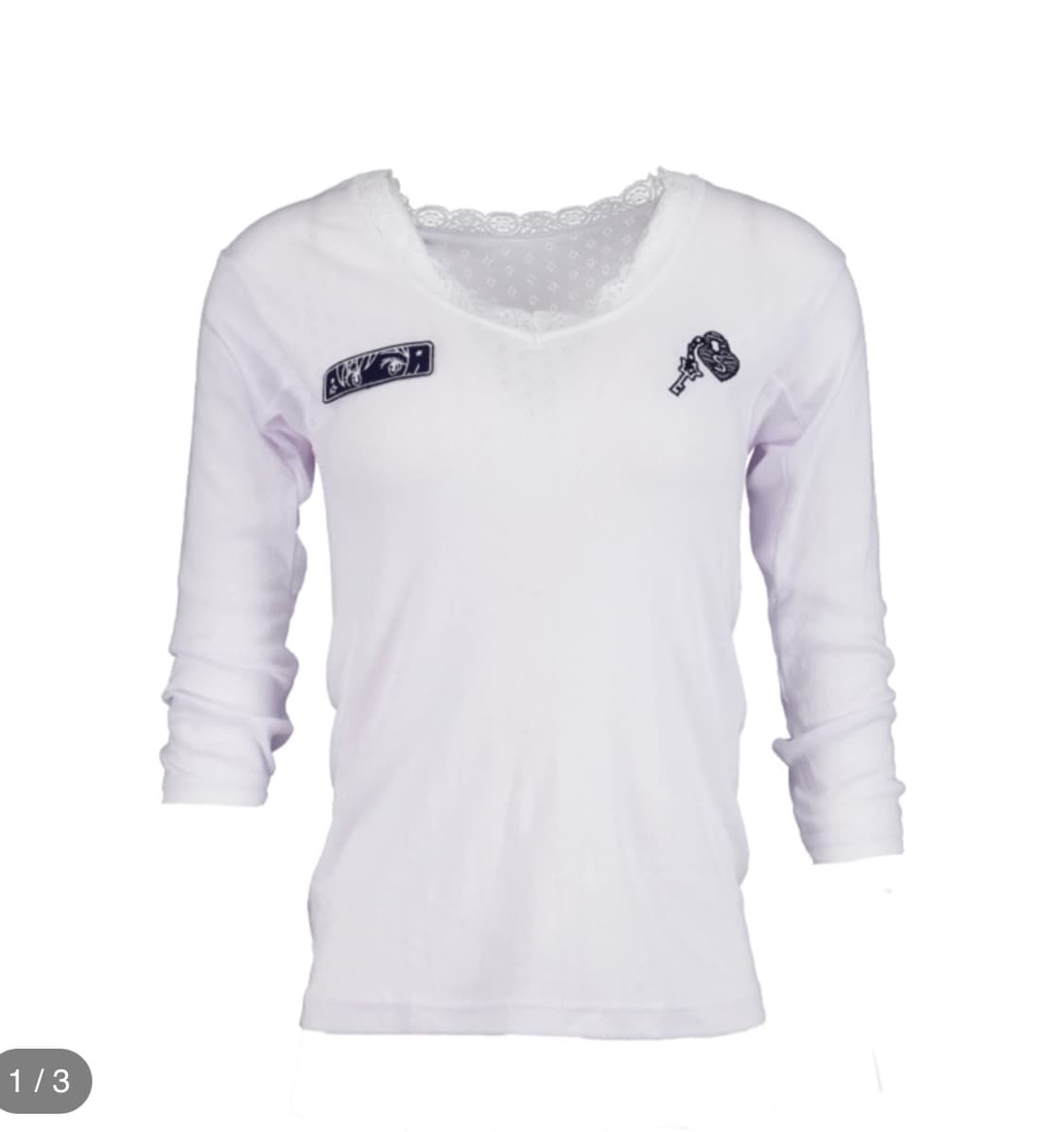 Shalom GOTTI LACE TOP WHTE 상품이미지1