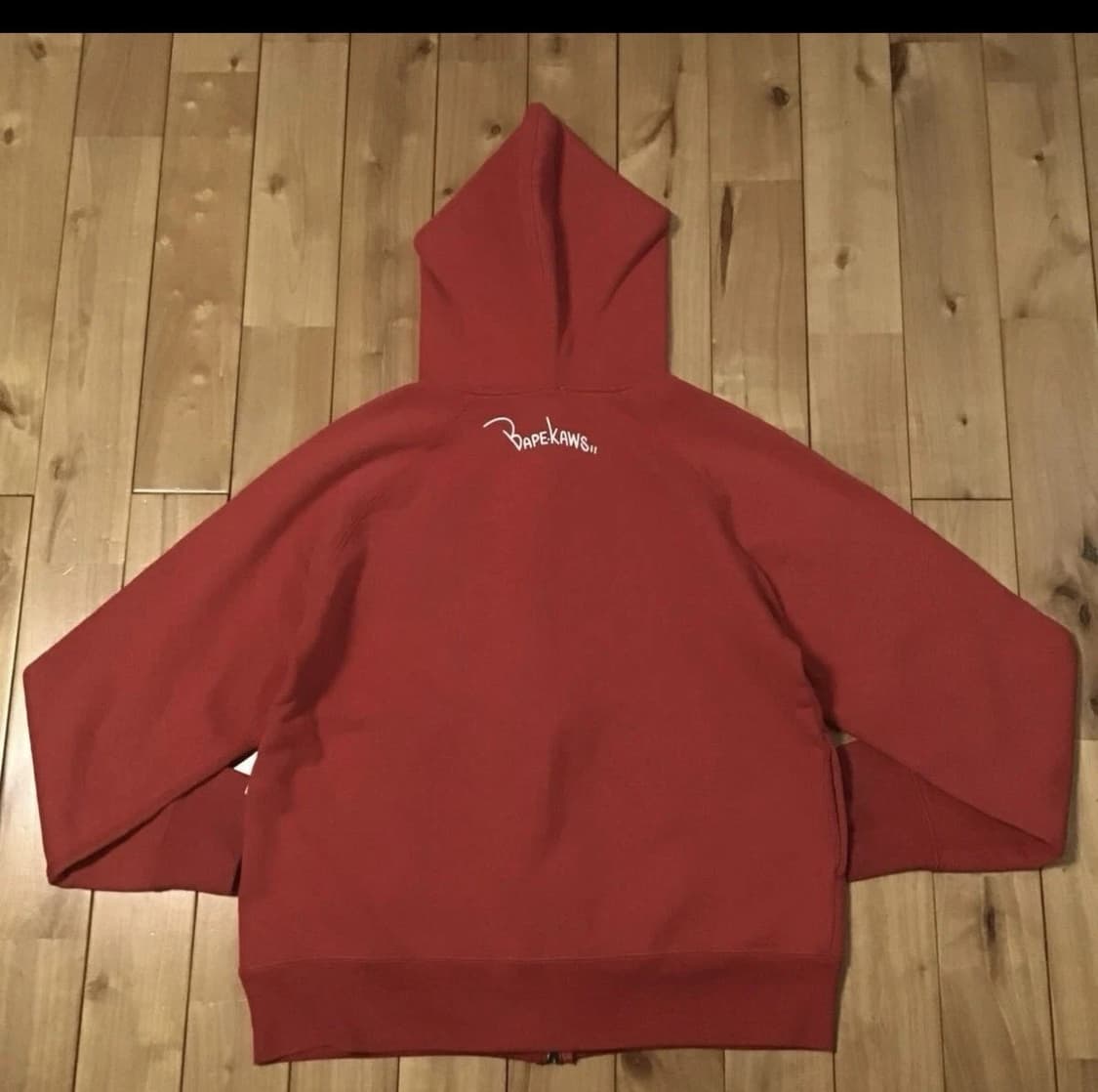 베이프 x 카우스 마일로 벤디 문어 풀 후드집업 레드 상품이미지3