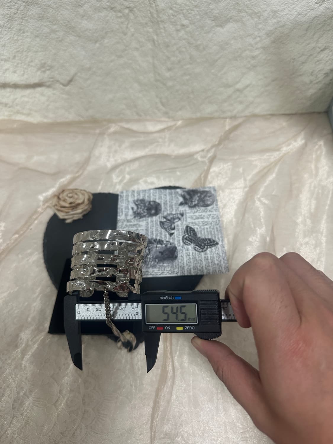 빈티지 웨이브 다층 반지 연결 팔찌 상품이미지2