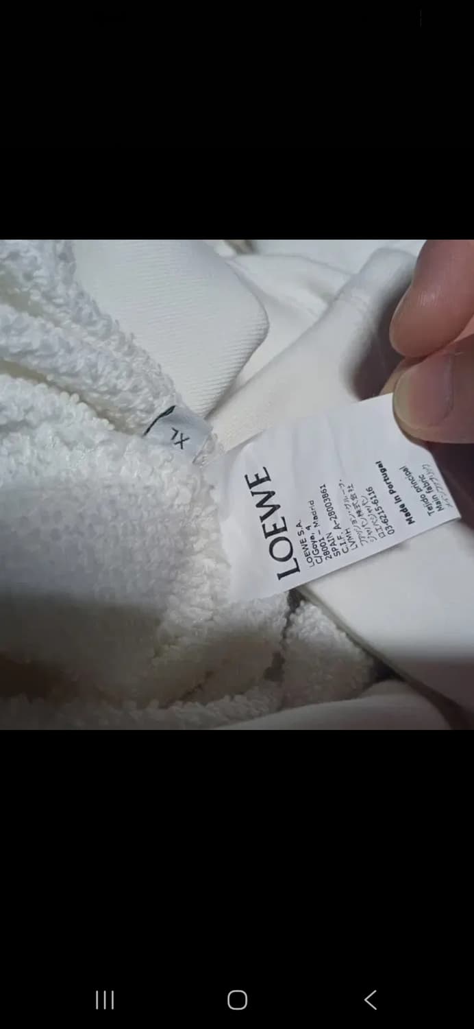 XL 로에베 후드티 빅로고 그래픽 후디 화이트 100-105 상품이미지4