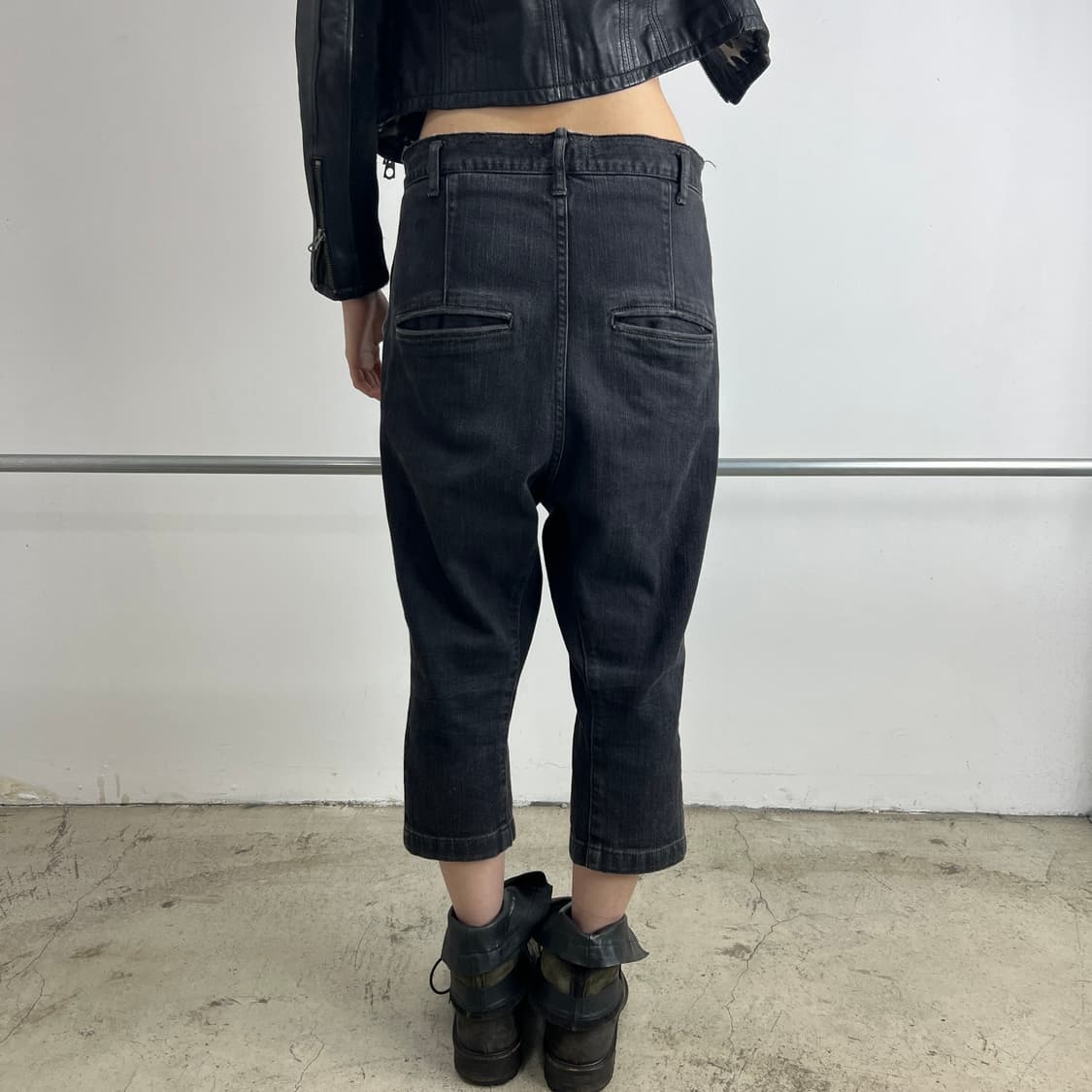 (예약) 다이어트 부처 슬림 스킨 사루엘 데님 팬츠 상품이미지2