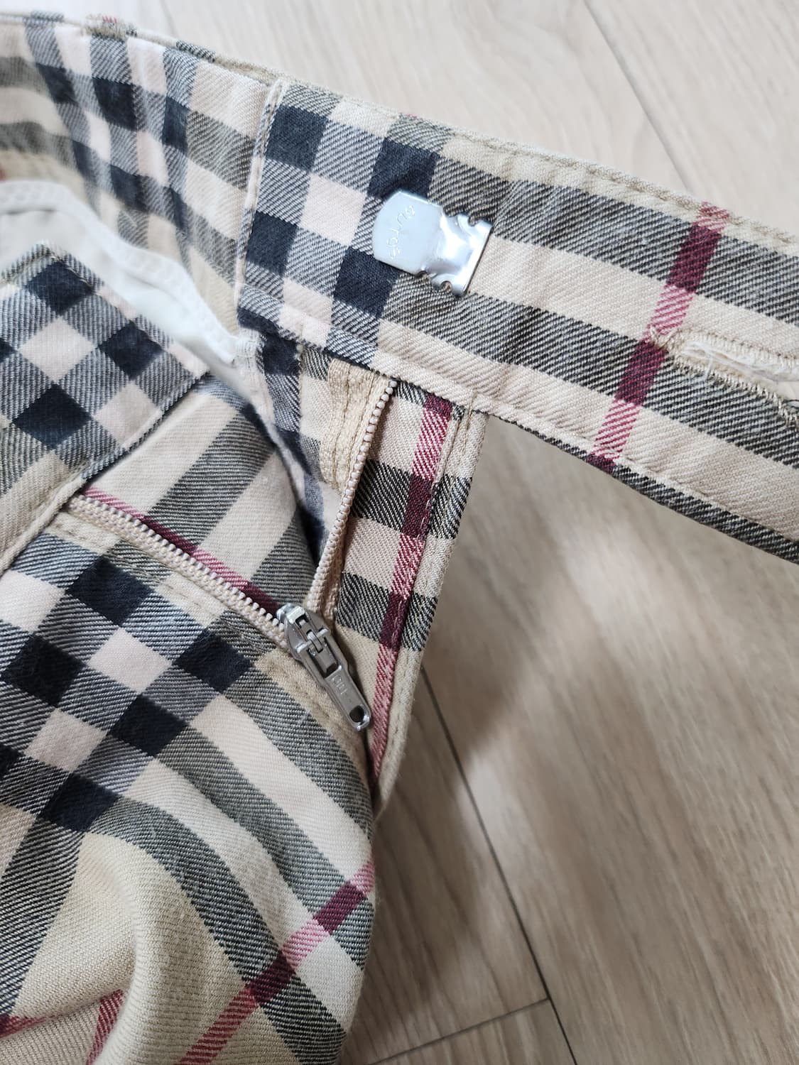 버버리 빈티체크반바지(34 상품이미지8