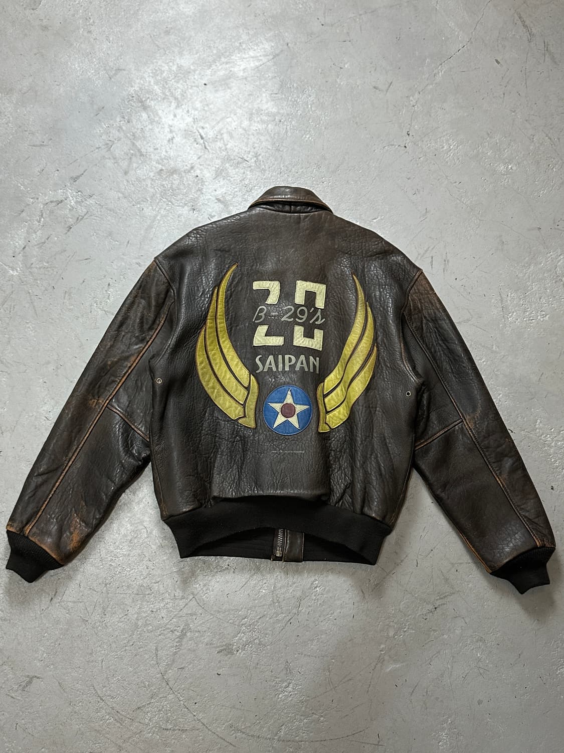 90's OG 빈티지 아비렉스 A2 봄버 자켓 빈티지 레더 자켓 상품이미지4