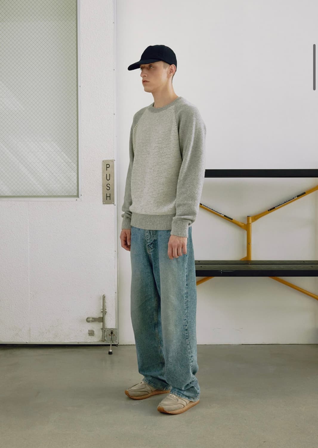 니틀리 스트라이프 울 코튼 스웨터 니트 상품이미지3