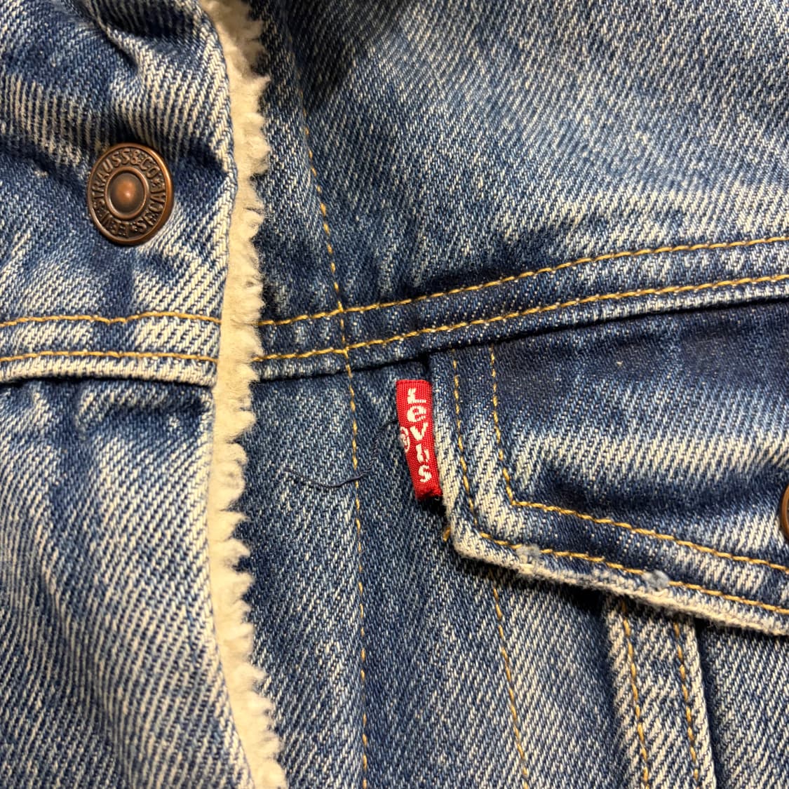 [S] 리바이스 청 데님 자켓 쉐르파 카라 D162 상품이미지4