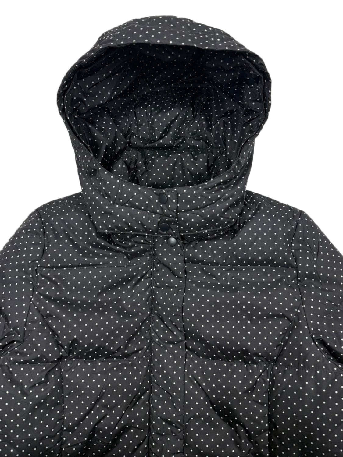 빈티지 블랙 모리 도트 다운 패딩 상품이미지5