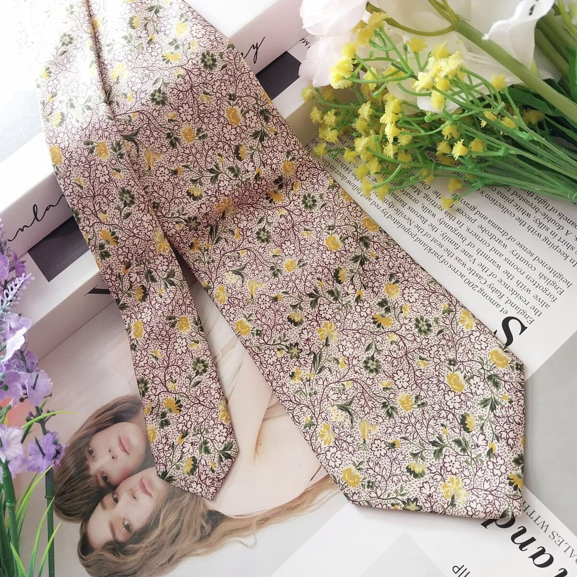 폴 스미스 실크 플라워 패턴 넥타이 9.5cm A+등급 K1296
 상품이미지2