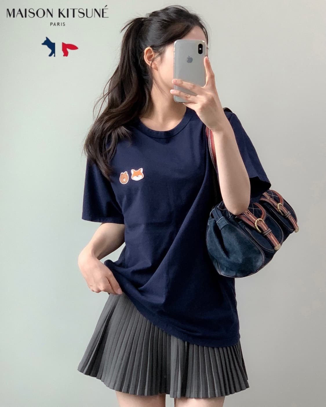 메종키츠네 X 라인프렌즈 반팔티 상품이미지2