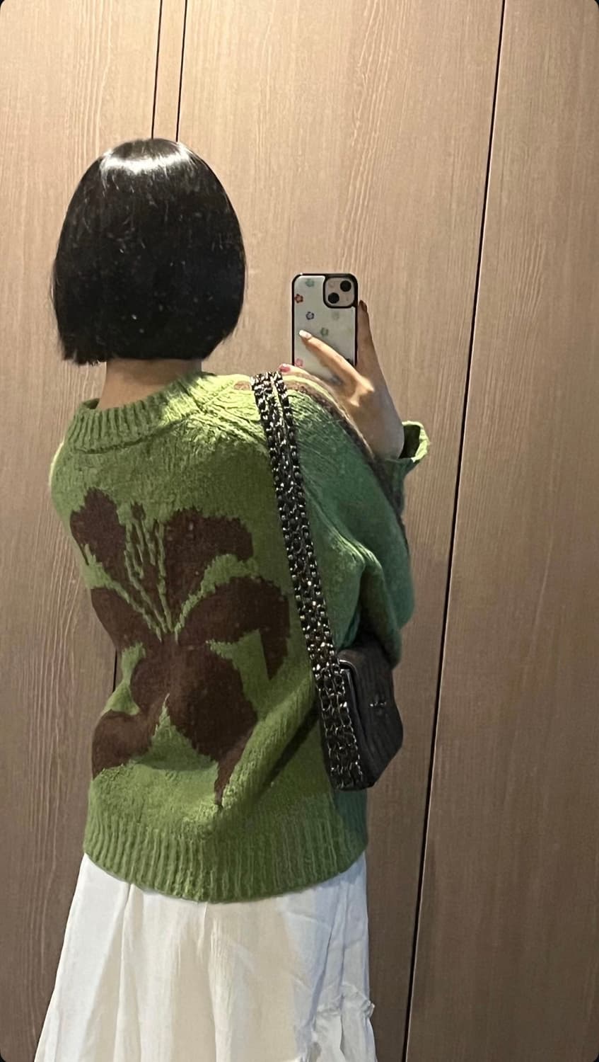 릴리 부클 니트 스웨터, 라이트 그린 상품이미지1