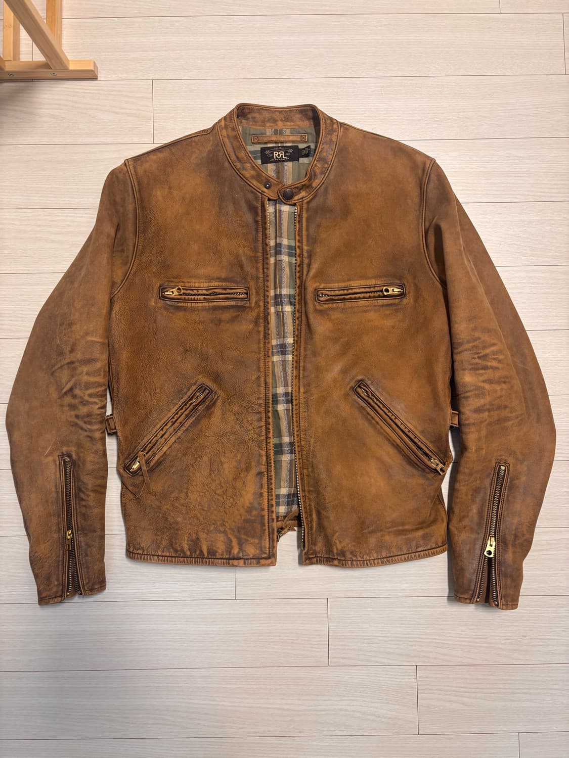 (Msize) rrl 모토 가죽 자켓 상품이미지1