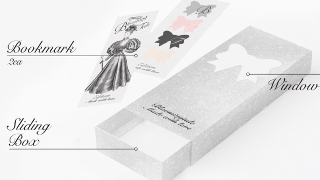 블루밍테일 플러피 리본장갑 블랙 상품이미지3