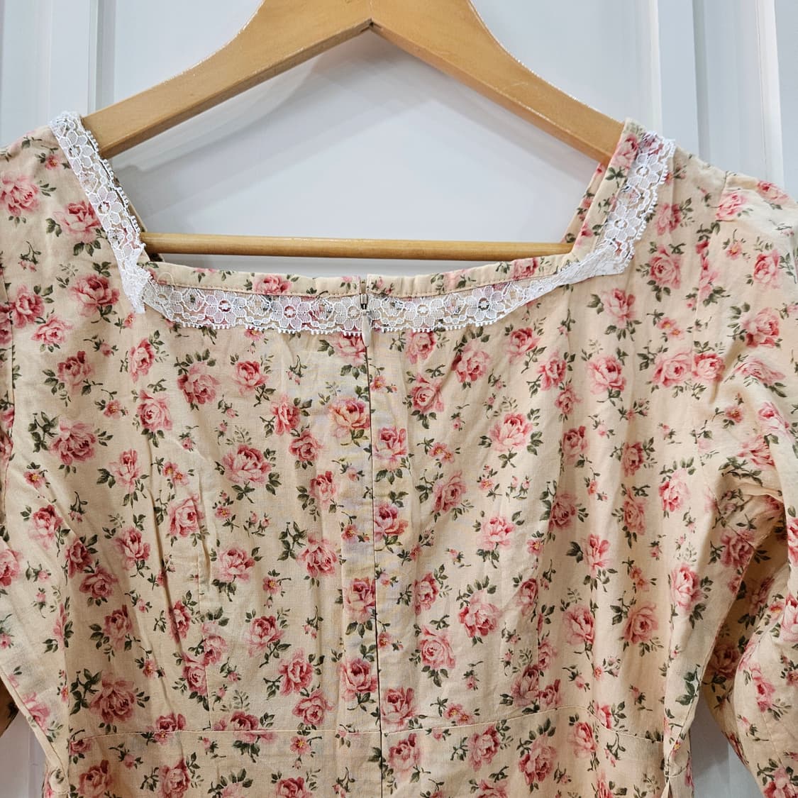 로즈 플라워 레이스 스퀘어넥 원피스 상품이미지6