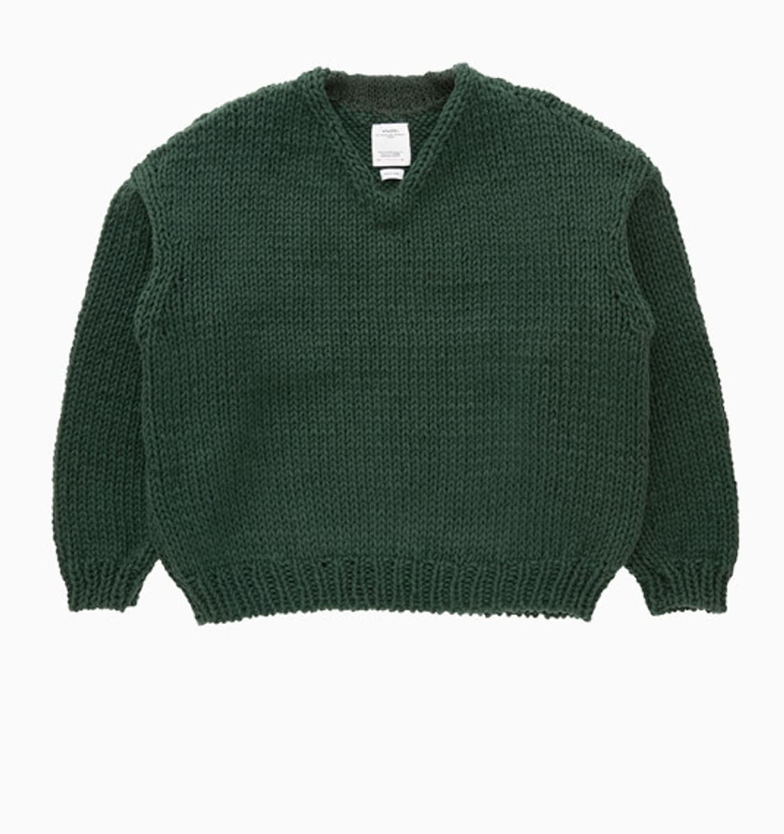 비즈빔 엠플러스 브이넥 핸드니트 그린3 상품이미지5