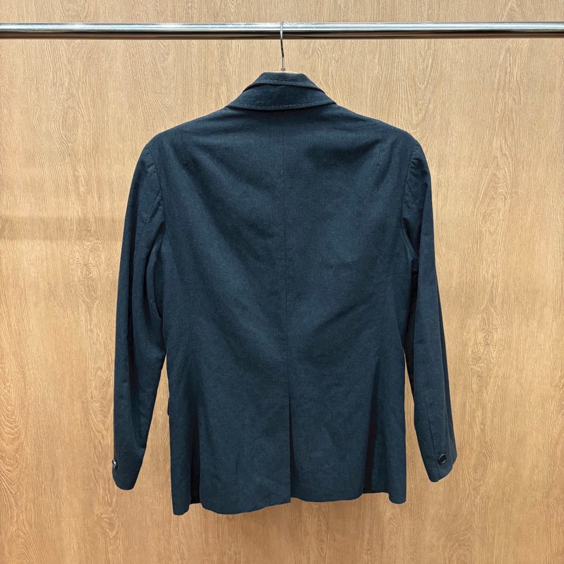 올세인츠 코튼 테일러드 자켓 레이어드 카라 버튼업 디테일 차콜 그레이 상품이미지3