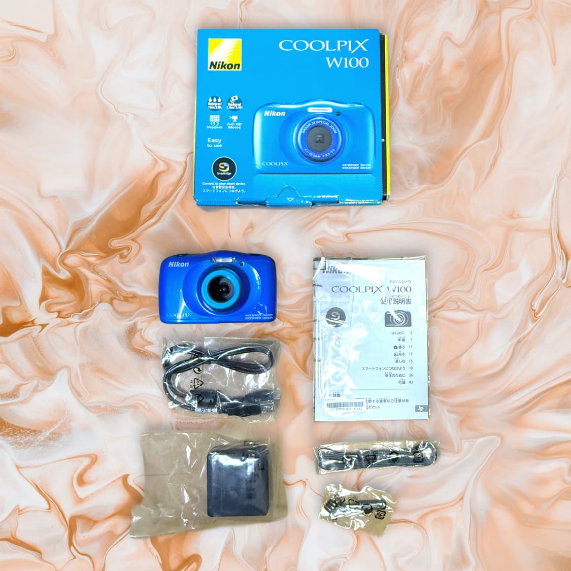 [찰스엔터픽&풀박스!] 니콘 Coolpix W100 블루 디지털카메라 상품이미지9