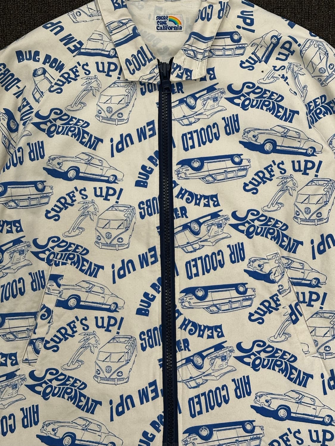 OS)슈가케인 캘리포니아 빈티지 아트워크 패턴 워크 코치 자켓 상품이미지4