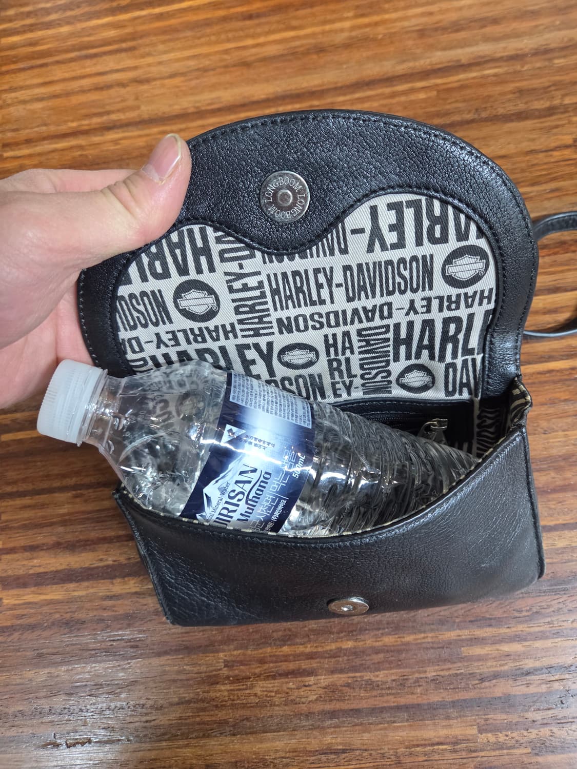 할리데이비슨 실버 윙 가죽 크로스백 상품이미지7