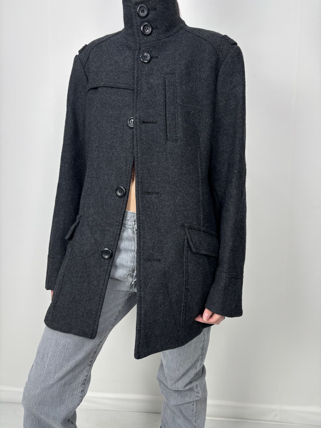 HIGH NECK WOOL JACKET 상품이미지2