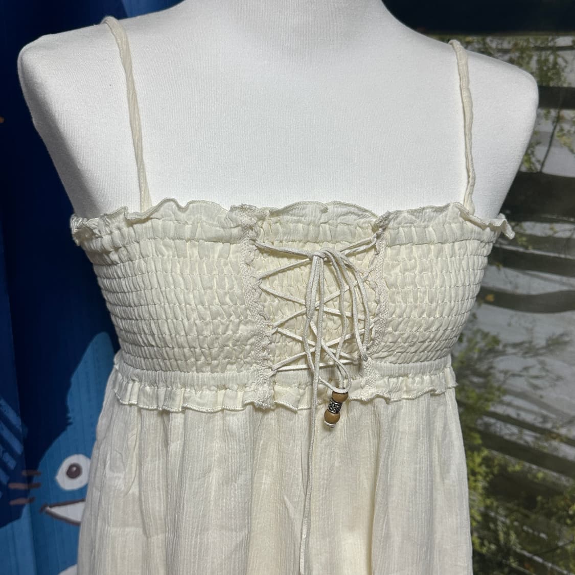 빈티지 모리 모리걸 롱 그라데이션 핑크 복숭아 원피스 상품이미지2