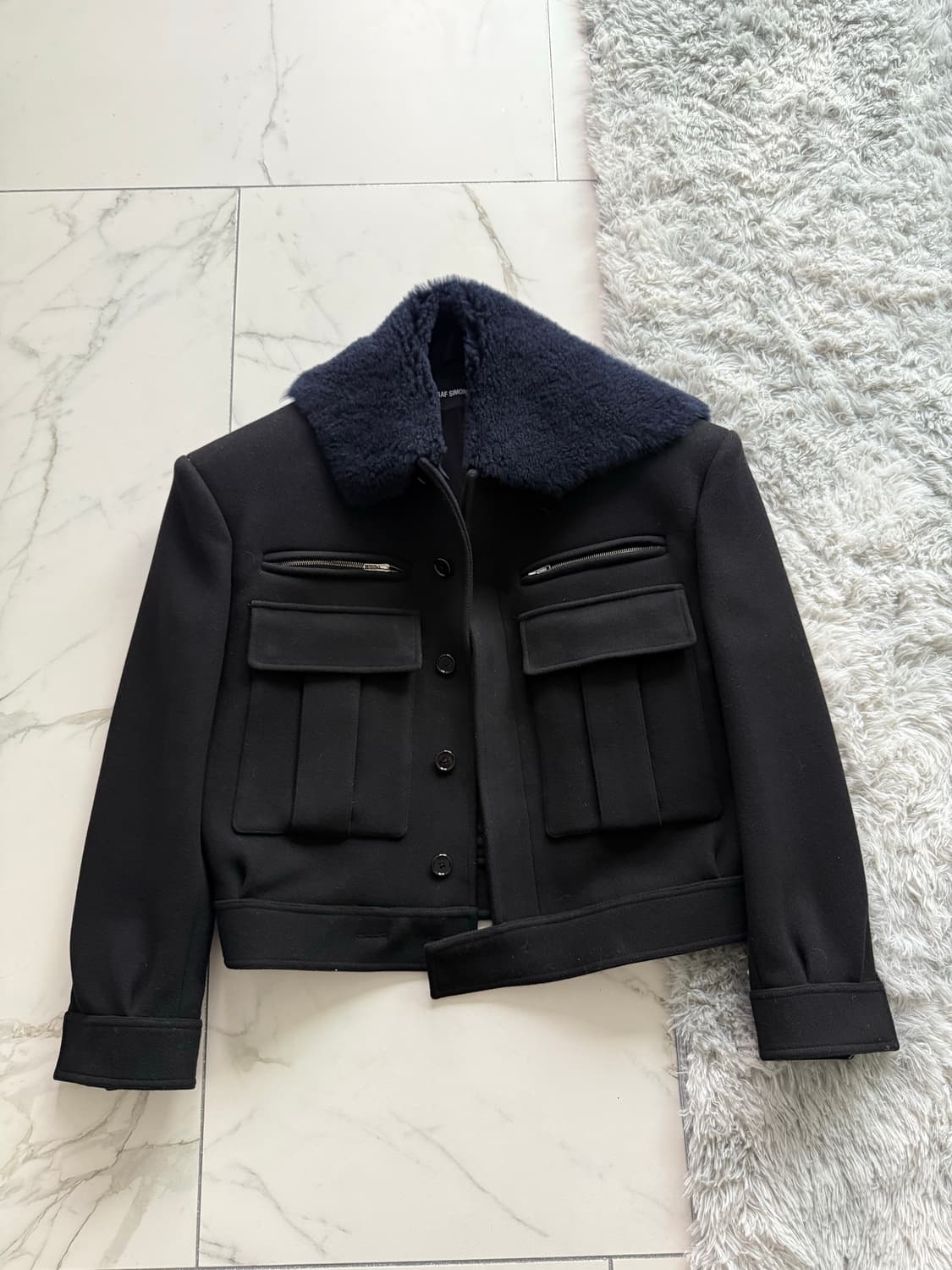 라프시몬스 밀리터리 크롭 울 자켓 46 상품이미지2