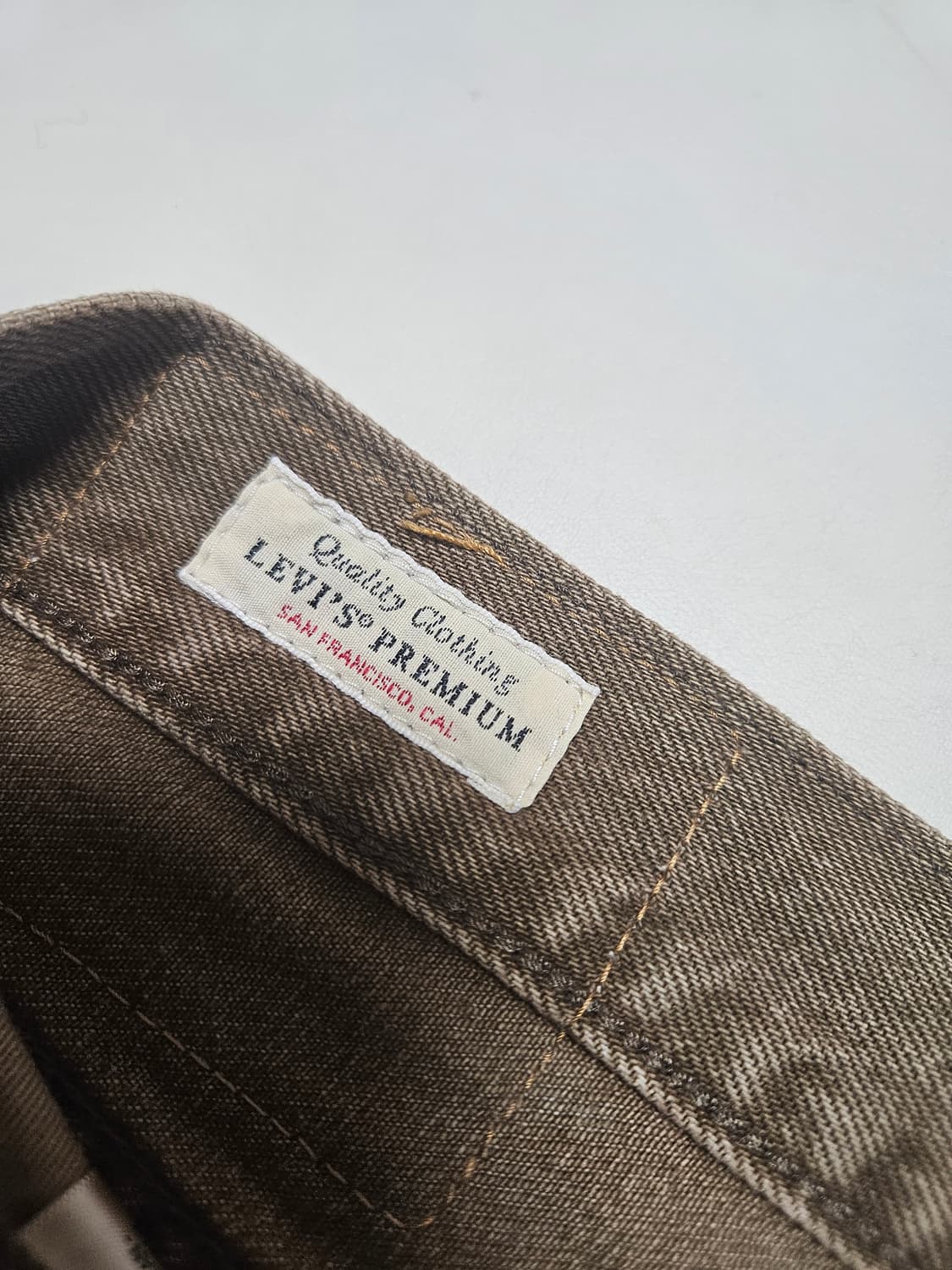 리바이스 568 브라운 데님 32x32 (세미와이드 핏 / 상태최상급) 상품이미지7