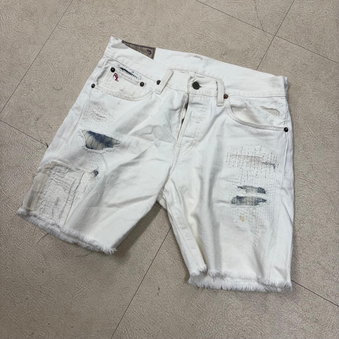 폴로 랄프로렌 패치워크 커팅 반바지 상품이미지1